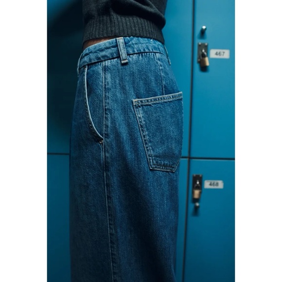 Zara | front pleat wide leg jeans - Picture 5 of 15